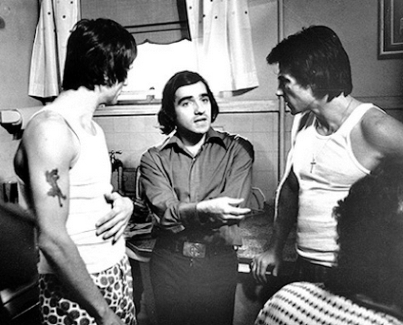 Scorsese junto a De Niro y Keitel durante el rodaje de "Calles salvajes".